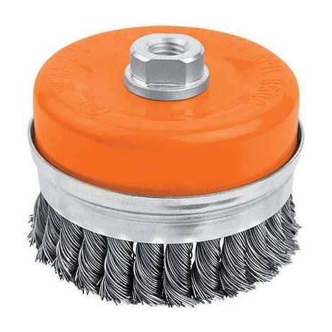 2,0 x SPAZZOLA ACCIAIO RITORTO A TAZZA + FIL 7702 WOKIN