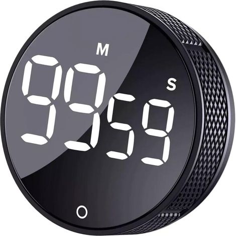 Timer digitale a LED con conto alla rovescia e chiusura magnetica, sveglia, orologio da cucina, per cucinare e per studiare.