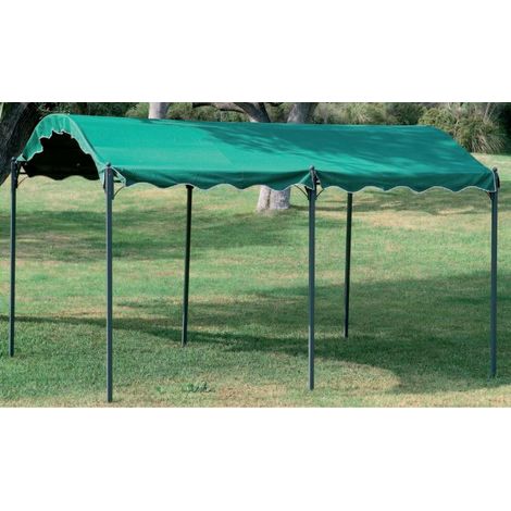 GAZEBO ACCIAIO CAR PORT 3X4M DAMASCO VERDE (1/2)