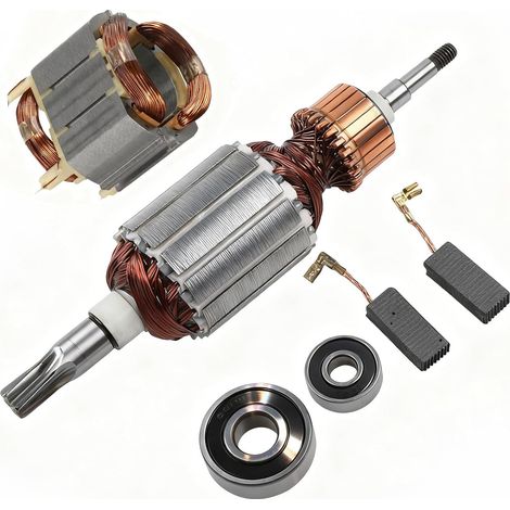 Rotor-Stator-Baugruppe, Kohlebürsten-Montagesatz Rotorrahmen für Elektrohammer, kompatibel mit Makita, für HR4001C, HR4010C, HR4011C und HR4001CX (1/5)