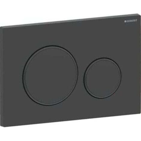 BARKBUSTERS Convient pour panneau de commande de toilettes GEBERIT DUOFIX Sigma 20 - Noir Mat (115.882.16.1) (1/2)