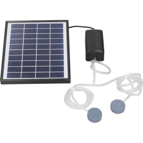 LIU-7694954831600-Pompe solaire pour bassin Pompe à Air Solaire 10V 6W DC Micro Pompe de Bassin Solaire Kit de Pompe à Air de moto e (1/4)