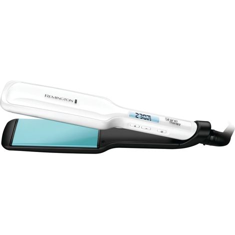 Plancha de pelo de cerámica Remington S8550 con aceite de argán y carcasa LCD (1/5)