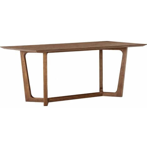 Table à manger noyer en placage de frêne - Noyer (1/5)