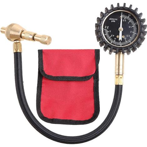 Reifendruckmesser für Auto und Fahrrad, Metall, Manometer, Barometer, Tester