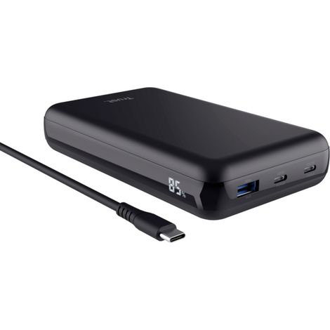 Batería Externa/Powerbank Trust Laro 20000mAh/ 100W/ Compatible con Portátiles (1/3)