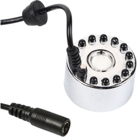 Atomiseur Ultrasonique 24V Brumisateur à Ultrasons à Changement de Couleur Brumisateur d' Atomiseur D'éTang Humidificateur avec adaptateur prise ue 100-240V (1/5)