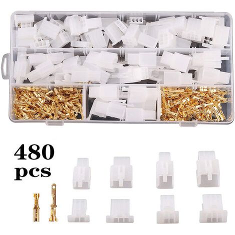 380PCS 2.8mm Automobile Connecteur Kit 2 3 4 6 Broches Automobile Fil Électrique Connecteurs Kit (1/5)