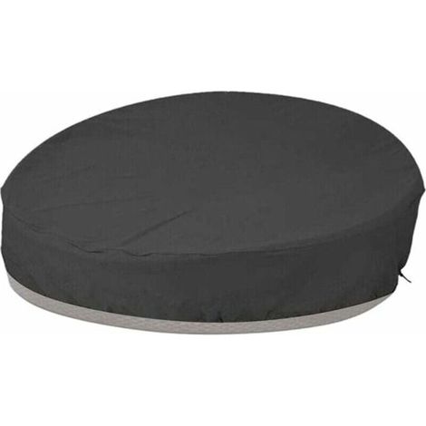Round Garden Bed Cover 190x89cm, Waterproof, UV-Resistant, Black (1/5)