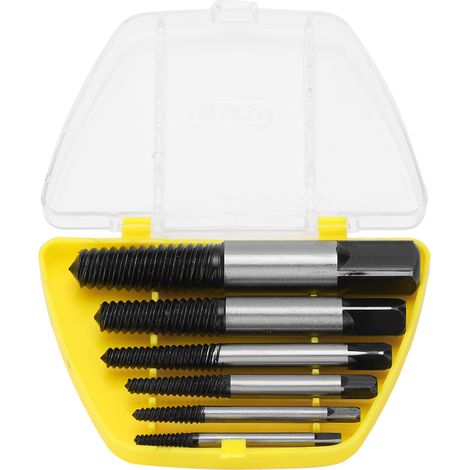 Extracteur de vis en acier rapide, filetage grossier, mèches d'extraction de clous endommagés cassés, 6 pièces