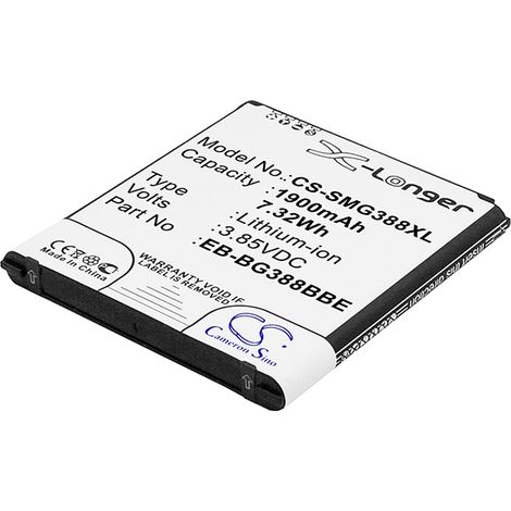 NX - Batterie téléphone, smartphone, GSM pour Samsung 3.85V 1900mAh - EB-BG388BBEEBBG38 (1/3)