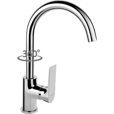 Ferro Algeo Rubinetto da Cucina Cromato Miscelatore Rotante