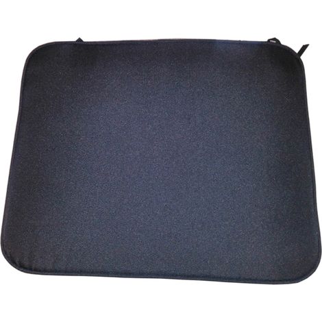 Luxury Piped Waterproof Seat Pads - Single Black Cushion - Outdoor Cushion for Garden Furniture