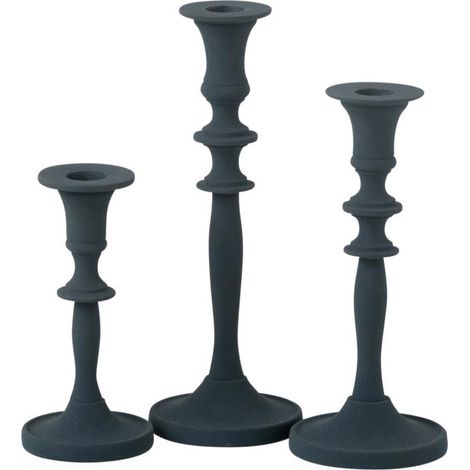 Lot de 3 Chandeliers "Lise" 23cm Bleu (1/3)