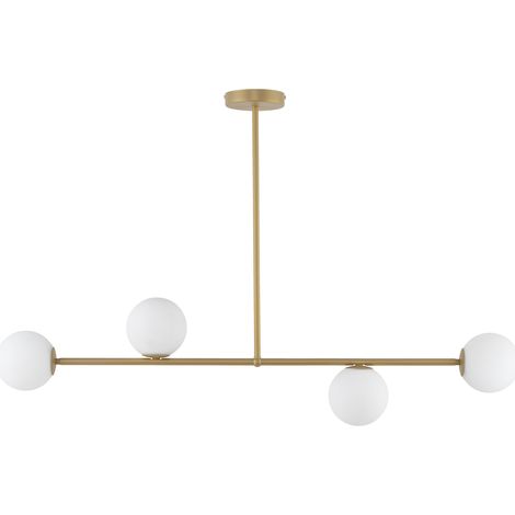 Plafoniera minimal oro 4 sfere vetro G9 Sigma Gama (1/2)
