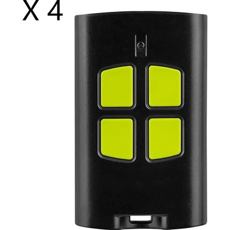 Lot de 4 Télécommandes de Portail 4 Canaux (433,92 MHz) - Code Roulant Avancé 128 bits, Compatibles avec Benincà TO.GO4VA