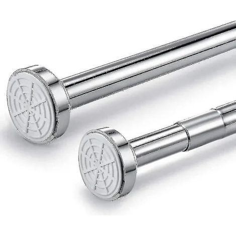 Filiyano-[RM] Barre télescopique en acier inoxydable extensible de 150 cm à 260 cm, barre de rideau de douche sans perçage, barre de serrage réglable (1/5)