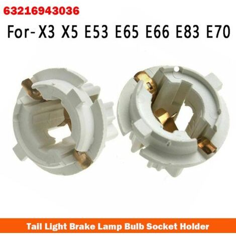 Lot de 5 douilles de feux arrière P21W pour voiture, référence 63216943036, compatibles avec BMW X3, X5, E53, E65, E66, E83, E70 (1/3)