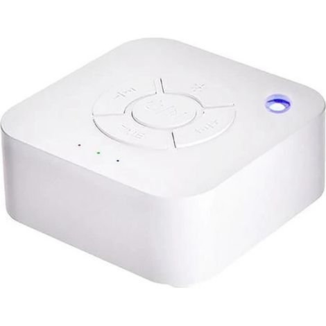 Machine à bruit blanc portable avec 9 sons pour bébés, blanche