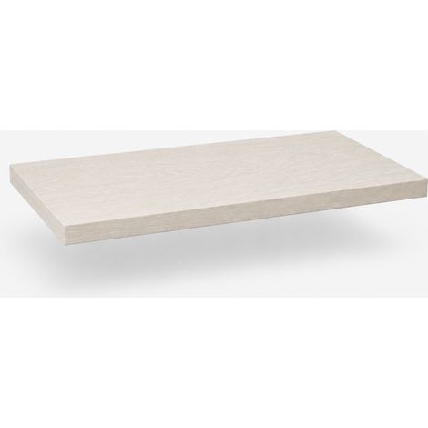 Étagère Murale, Étagère Suspendue, Fixation Invisible, Étagère Bois, Kit de Chevilles Inclus, Chêne Blanchi, 50x23x2,5 cm (1/4)