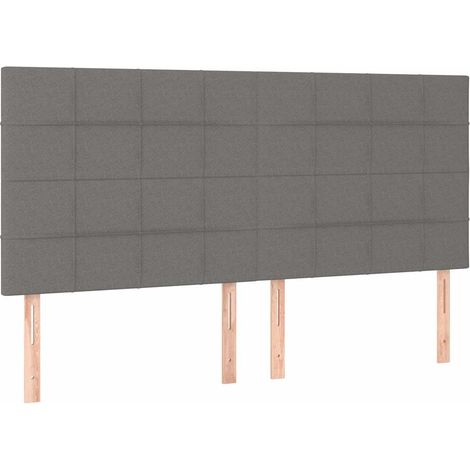 Maison Exclusive - Čelo postele tmavě šedé 180x5x118/128 cm látkové (1/5)