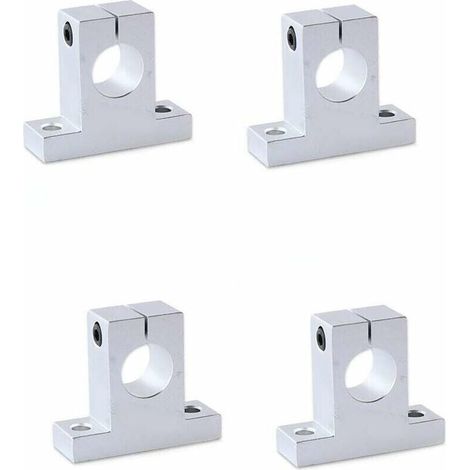 Support de guidage de serrage de Rail de mouvement linéaire en aluminium SK20, 4 pièces, pour arbre de 20mm de diamètre (1/4)