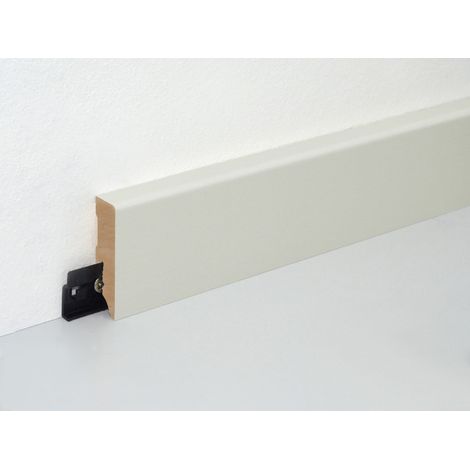 Neuhofer Fußleiste 240 cm x 58 x 19 mm weiß Sockelleisten & Fußleisten