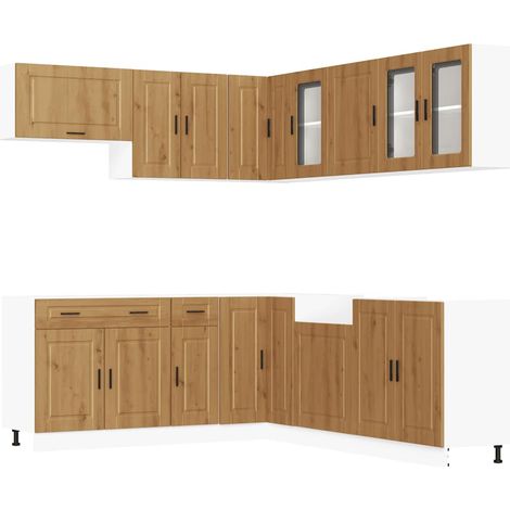 Maison Exclusive - 11dílná sada kuchyňských skříněk "Porto" dub artisan kompozit (1/5)