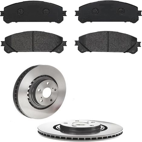 KIT FRENI ANTERIORI compatibile con TOYOTA RAV 4 V (A5,H5) - DISCHI + PASTIGLIE OEM: P 83 145 , P 83 172 / 18408 /SOSTITUZIONE DIRETTA/BASSA POLVERE/SILENZIOSO (1/5)