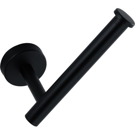 Porte-essuie-tout en acier inoxydable, noir mat, support cylindrique suspendu pour essuie-tout à usage domestique (1/5)