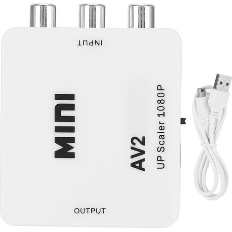 Convertisseur AV vers HDMI Haute Définition - Adaptateur RCA/HDMI Blanc (1/5)