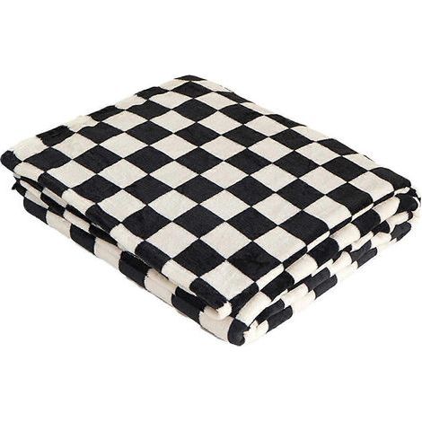 Couverture chaude en flanelle pour l'hiver - Plaid épais à carreaux pour un confort optimal par temps froid (1/5)