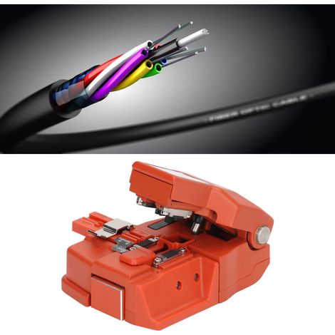 Coupe-fibres optiques haute précision SKL-30 (épissure à froid/fusion thermique) - Coupe-fibres nues, câbles de descente, jarretières et câbles optiques (Orange) (1/5)