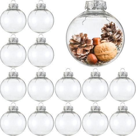 Decorative Christmas Balls - Personalized Hanging Tree Ornaments - DIY Decoration for Christmas, Weddings, Birthdays, Parties - 15 Pieces (6 cm) (1/5)