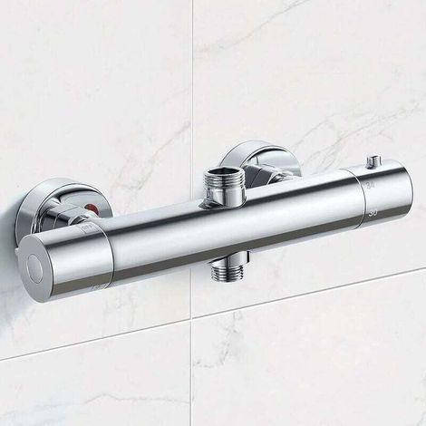 Mezclador termostático para columna de ducha, grifo de ducha de latón con tapa G3/4 Bsp y base G1/2 Bsp. (1/4)