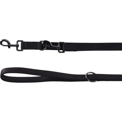 Laisse d'entrainement noir 25 mmx  2 mètre pour chien - Flamingo (1/4)
