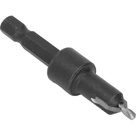 Spitzkopf-Senkbohrer, breite Nut, Hartmetall, verstellbarer Sechskantschaft, schwarz (1/5)