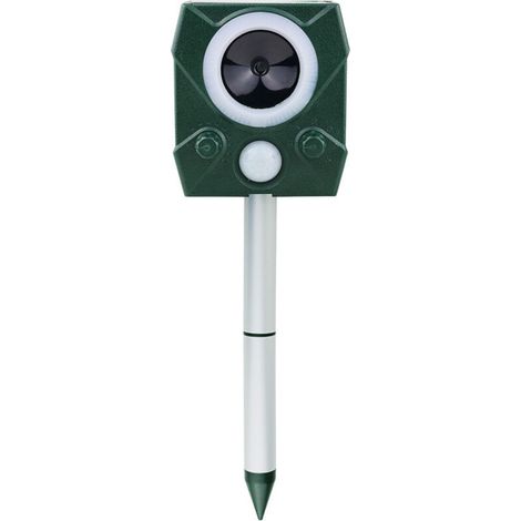 Répulsif ultrasonique pour animaux, répulsif infrarouge pour oiseaux, alarme LED extérieure, répulsif pour rongeurs, capteur infrarouge multifonctionnel trois en un, ondes ultrasoniques haute puissanc (1/5)