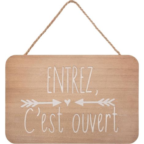 Türschild Krystel aus Holz 25x17cm - Hereinkommen