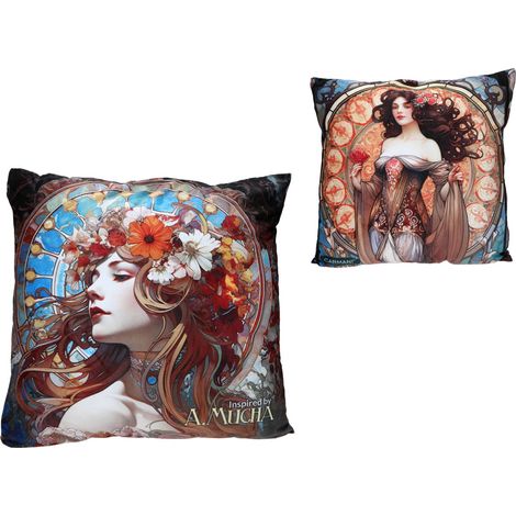 Carmani, almohada con relleno/cremallera - alfons mucha