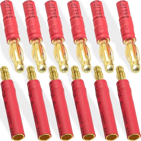 Connecteur Bullet 4 mm vers connecteur banane 3,5 mm Adaptateur mâle-femelle 3,5 mm vers 4 mm, sans fil, pour batterie Lipo RC, moteur ESC (1/5)