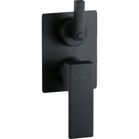 Miscelatore doccia incasso con deviatore a 2 uscite in colore nero opaco Paini Venti V2YO691TC1 Nero opaco - 2 Uscite (1/2)