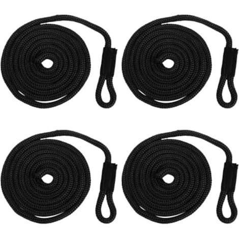 Lot de 4 cordes torsadées robustes pour pare-chocs, 140 cm, pour amarrage de bateaux (1/4)