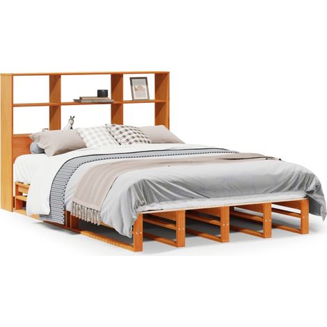 Maison Exclusive - Letto Libreria senza Materasso Marrone Cera 150x200 cm Legno