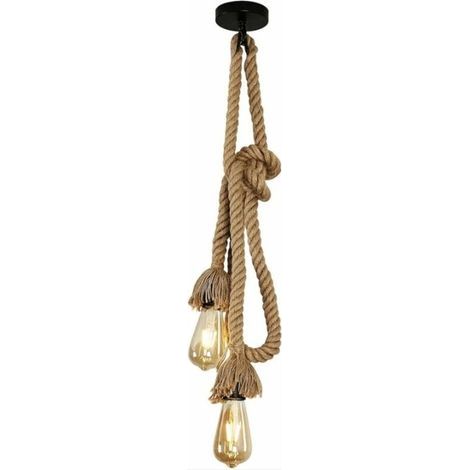 [JAMAIS UTILISÉ] Suspension Industriel 2 douilles Lustre E27 Base Pour salon chambre à coucher salle à manger bureau Bar Café (1/4)
