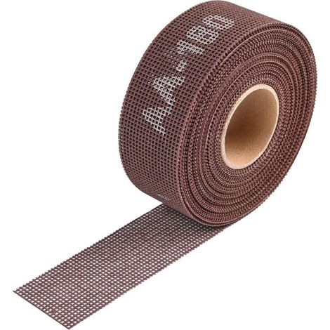 Grain 180 Rouleau de papier a poncer de filet 38 mm x 10 m, Alumine Bande Abrasive en Filet, Collocation avec une ponceuse à main de 38 mm de large, pour meubles en bois, finition du métal (1/5)