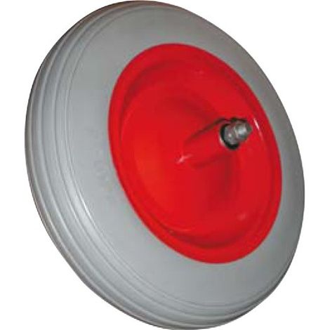 LAUFRAD VESPA FÜR SCHUBKARRE RUN FLAT AUS POLYURETHAN MIT LOCHSCHUTZ 350X80X134 MM C/LAGER (1/3)