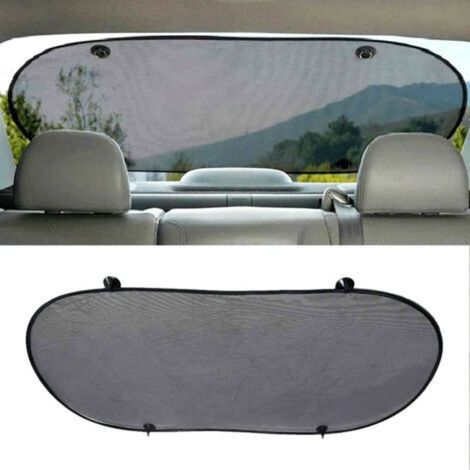 Pare-Soleil arrière Microperforé Pliable 100 x 50 cm Protège l'intérieur de la Voiture des Rayons du Soleil Installation Rapide et Facile