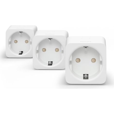 Philips Hue Enchufe inteligente - Enchufe inteligente Tipo F - juego de 3 (Blanco) - Compatible con España & UE (1/2)