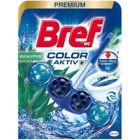 Bref Color Aktiv+ Eucalyptus Colorant à l'eau Cintre pour toilettes 50 g (1/5)